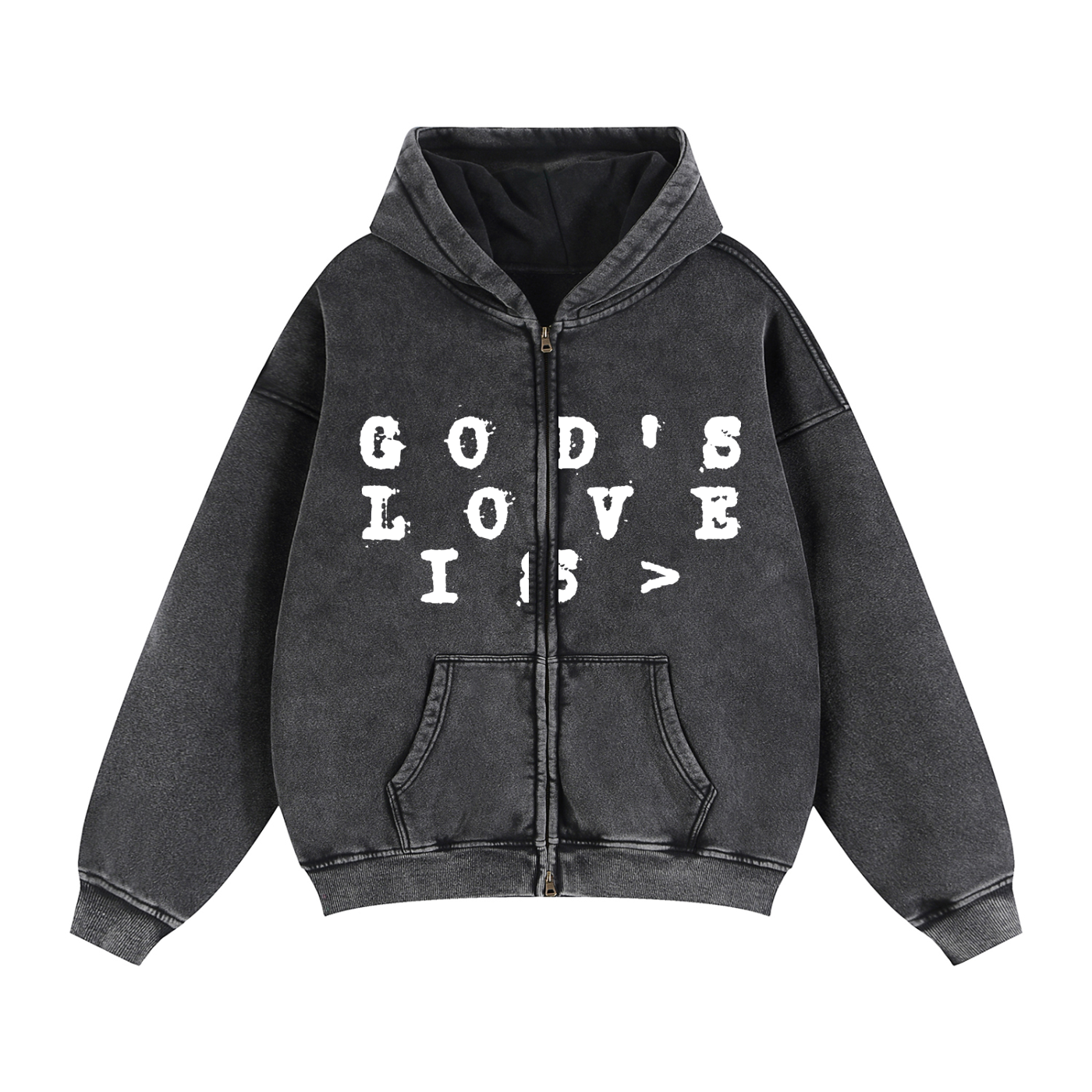 God’s Love is > Zip-Through Hoodie