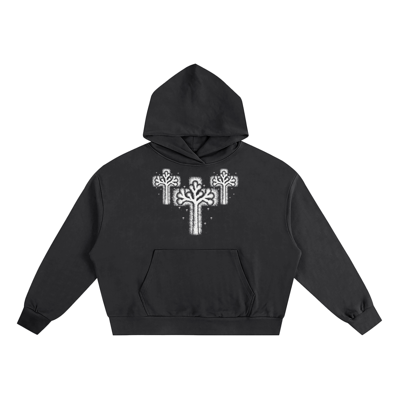 3 Crosses Boxy Oversized Hoodie