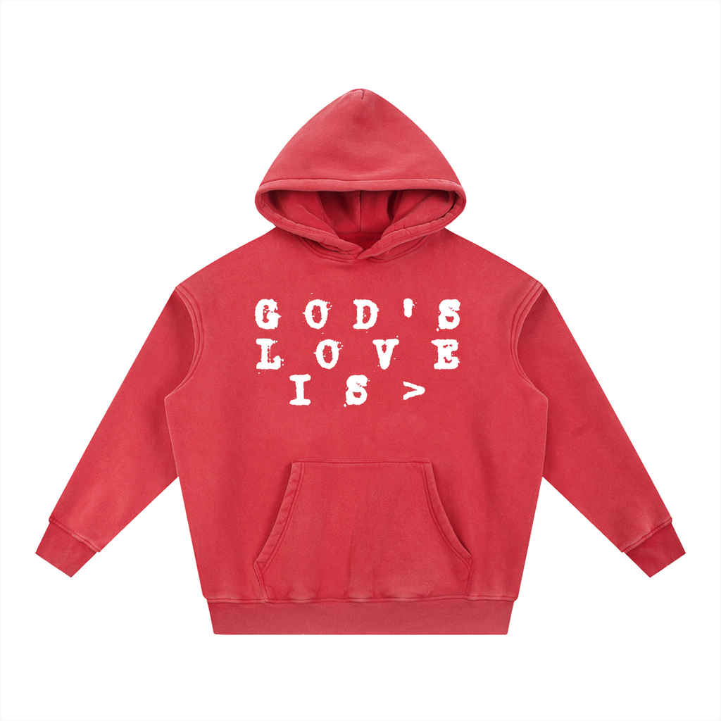 God’s Love is > Snow Wash Oversize Hoodie