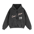 University Zip-Through Boxy Hoodie