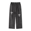 A4 - One:Nine Acid Wash Straight Leg Pants