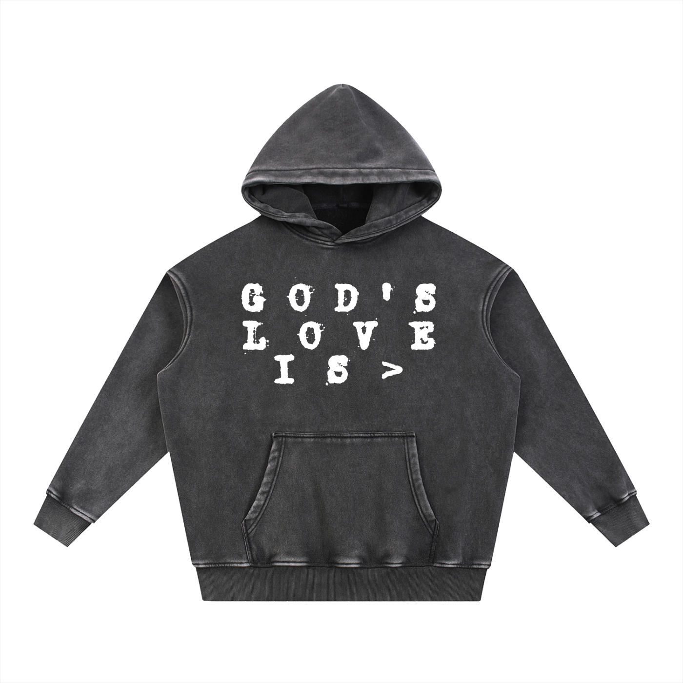 God’s Love is > Snow Wash Oversize Hoodie